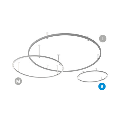 Axolight - Thin - U-Light 90 PL RE LED - Moderne Deckenleuchte - Grau - LS-AX-PLUL2090LEDANIN - Warmweiss - 3000 K - Diffused