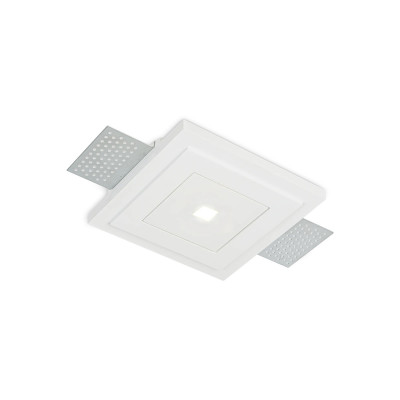 Ideal Lux - Downlights - Zephyr FA D14 - Decken Einbaustrahler aus Gips - Weiß matt - LS-IL-331225 - Warmweiss - 3000 K - 56° Ideal Lux - Downlights - Zephyr FA D14 - Decken Einbaustrahler aus Gips - Weiß matt - LS-IL-331225 - Warmweiss - 3000 K - 56°