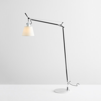 Artemide - Tolomeo - Tolomeo PT Basculante Reading - Adjustable floor lamp - Aluminium / parchment - LS-AR-A014600-B1