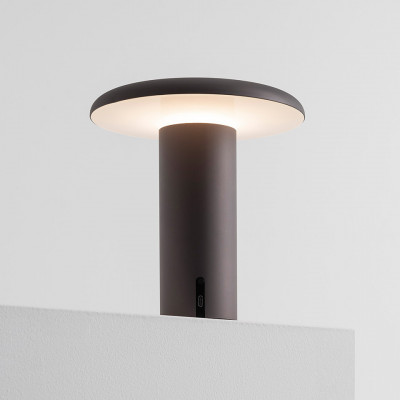 Artemide - Mushroom - Takku TL LED - Portable lamp with light and touch dimmer integrated - Aluminium grey - LS-AR-0151020A - Warm white - 3000 K - Diffused Artemide - Mushroom - Takku TL LED - Portable lamp with light and touch dimmer integrated - Aluminium grey - LS-AR-0151020A - Warm white - 3000 K - Diffused