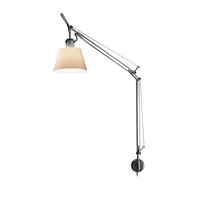 Artemide - Tolomeo - Tolomeo AP Mega 32 - Wall lamp S - Aluminum/parchment - LS-AR-0564010A-P1-S1