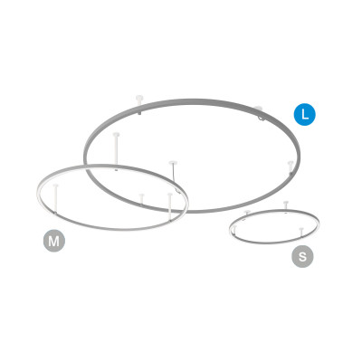 Axolight - Thin - U-Light 160 PL RE LED - Ceiling light modern - Grey - LS-AX-PLUL2160LEDANIN - Warm white - 3000 K - Diffused Axolight - Thin - U-Light 160 PL RE LED - Ceiling light modern - Grey - LS-AX-PLUL2160LEDANIN - Warm white - 3000 K - Diffused