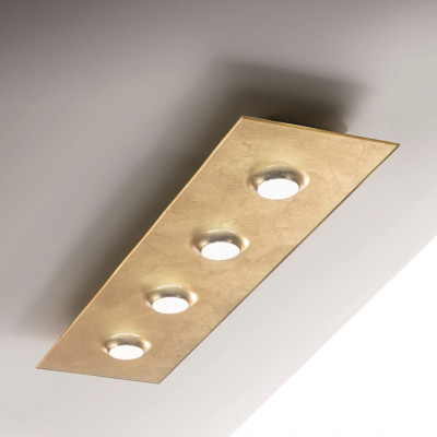 Elesi Luce - Geometrie - Pois PL 4L Rect LED - Rectangular ceiling light - Gold foil - LS-EL-02005XXDHXPFO - Super warm - 2700 K - Diffused Elesi Luce - Geometrie - Pois PL 4L Rect LED - Rectangular ceiling light - Gold foil - LS-EL-02005XXDHXPFO - Super warm - 2700 K - Diffused