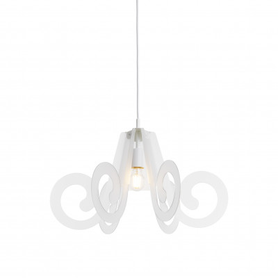 Emporium - Ricciolo - Ricciolo - Pendant lamp - Transparent white satin - LS-EM-120064001