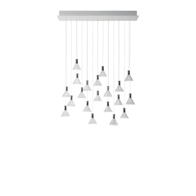 Fabbian - Multispot - Multispot Polair-2 SP20 LED - Suspension 20 lights - Transparent - LS-FB-F32A49-00 - Super warm - 2700 K - Diffused Fabbian - Multispot - Multispot Polair-2 SP20 LED - Suspension 20 lights - Transparent - LS-FB-F32A49-00 - Super warm - 2700 K - Diffused