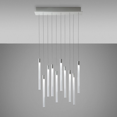 Fabbian - Multispot - Multispot Tooby SP10 LED - Modern chandelier 10 lights - Transparent - LS-FB-F32A08-00 - Super warm - 2700 K - Diffused Fabbian - Multispot - Multispot Tooby SP10 LED - Modern chandelier 10 lights - Transparent - LS-FB-F32A08-00 - Super warm - 2700 K - Diffused