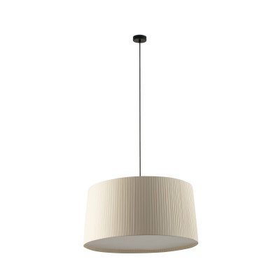 Faro - Indoor - Hotelerie - Samba 700 SP - Chandelier with pleated effect - Matt black / beige - LS-FR-64329-154 Faro - Indoor - Hotelerie - Samba 700 SP - Chandelier with pleated effect - Matt black / beige - LS-FR-64329-154