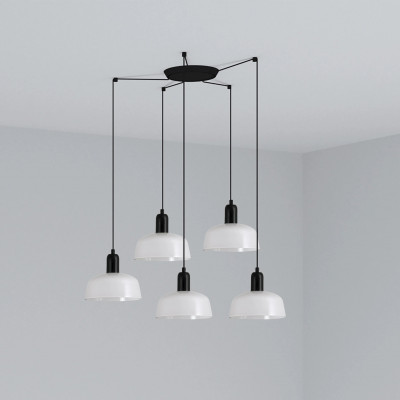 Faro - Indoor - Linda - Tatawin SP S 5L - Design suspension 5 lights - Black/White - LS-FR-20340-116-5L
