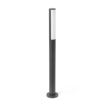 Faro - Outdoor - Cartago - Beret PT LED M - Medium bollard for outdoors with LED light in aluminium - Grey - LS-FR-75523 - Natural white - 4000 K - Diffused