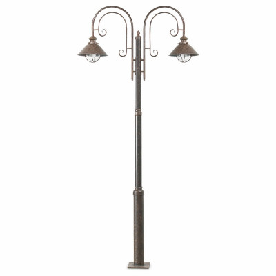 Faro - Outdoor - Nautica - Nautica 2L PT - Outood bollard with two lights - Rust - LS-FR-71117 Faro - Outdoor - Nautica - Nautica 2L PT - Outood bollard with two lights - Rust - LS-FR-71117