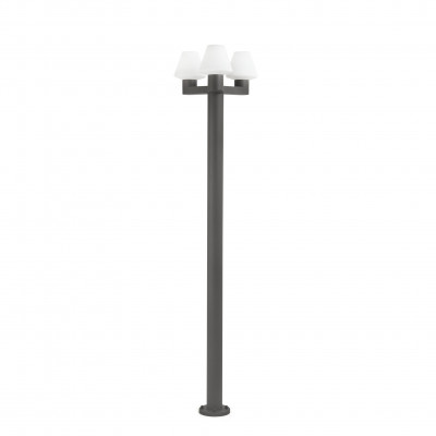 Faro - Outdoor - Tram - Mistu PT 3L - Bollard for outdoors - Dark / white chrome - LS-FR-74436F3-02 Faro - Outdoor - Tram - Mistu PT 3L - Bollard for outdoors - Dark / white chrome - LS-FR-74436F3-02