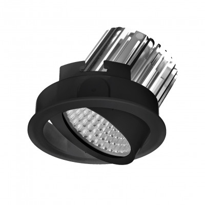 i-LèD Maestro - Cob - Cob44-RJ arrayLED 7 W 700 mA - Circle recessed ceiling spotlight - Embossed black RAL 9005 i-LèD Maestro - Cob - Cob44-RJ arrayLED 7 W 700 mA - Circle recessed ceiling spotlight - Embossed black RAL 9005