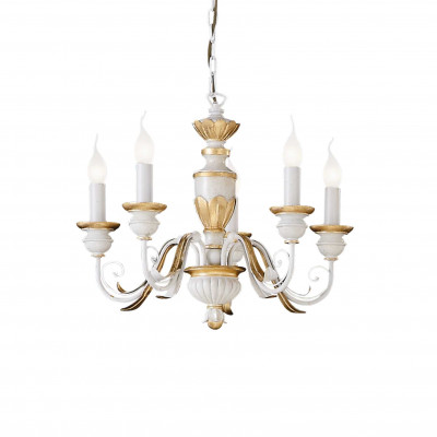 Ideal Lux - Chandelier - FIRENZE SP5 - Pendant lamp - Antique white - LS-IL-012865