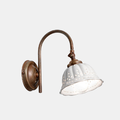 Il fanale - Anita&Fior di Pizzo - Anita AP curva - Classic wall lamp - Bronze/White - LS-IF-061-19-OC Il fanale - Anita&Fior di Pizzo - Anita AP curva - Classic wall lamp - Bronze/White - LS-IF-061-19-OC