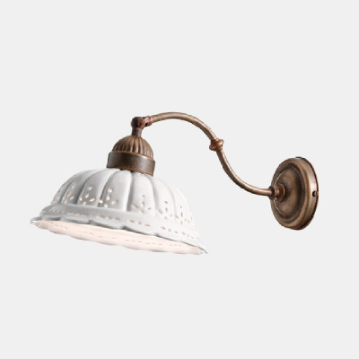 Il fanale - Anita&Fior di Pizzo - Anita AP snodo - Wall light with particular decoration - Bronze/White - LS-IF-061-18-OC Il fanale - Anita&Fior di Pizzo - Anita AP snodo - Wall light with particular decoration - Bronze/White - LS-IF-061-18-OC