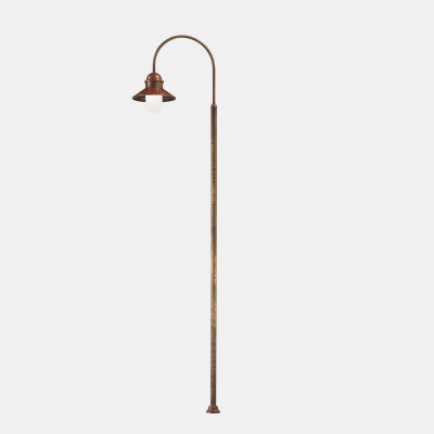 Il fanale - Borgo - Borgo TE S palo - Old style bollard for outdoors one light - White/Copper - LS-IF-301-D3-ORB Il fanale - Borgo - Borgo TE S palo - Old style bollard for outdoors one light - White/Copper - LS-IF-301-D3-ORB