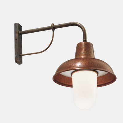 Il fanale - Cantina&Cascina - Contrada AP dritto vetro - Outdoor wall lamp - White/Copper - LS-IF-243-25-ORB Il fanale - Cantina&Cascina - Contrada AP dritto vetro - Outdoor wall lamp - White/Copper - LS-IF-243-25-ORB