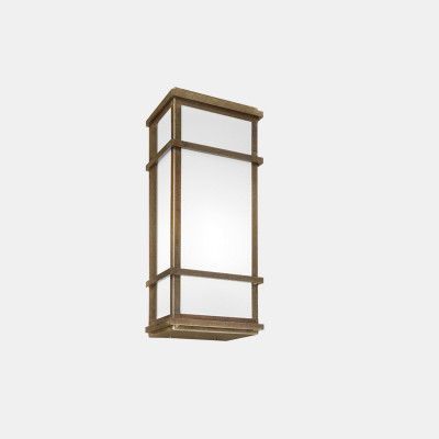 Il fanale - Quadro - Quadro AP L - Minimal rectangular outdoor wall lamp - Satin brass - LS-IF-262-12-OB