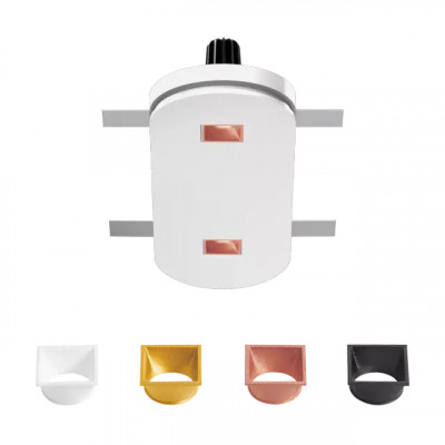 Linea Light - Gypsum Coloring - Gypsum Coloring Q2 15W 198-264 V - Square recessed spotlight 2 lights - White