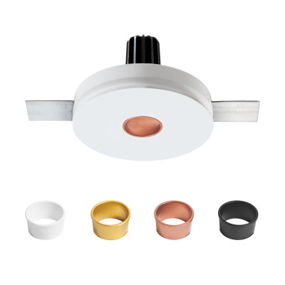 Linea Light - Gypsum Coloring - Gypsum Coloring R1 12W 198-264V - Circle recessed ceiling spotlight - White