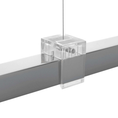 Lumen Center - Morgana - Morgana SP L - Modern chandelier - Natural anodized aluminum - Diffused Lumen Center - Morgana - Morgana SP L - Modern chandelier - Natural anodized aluminum - Diffused