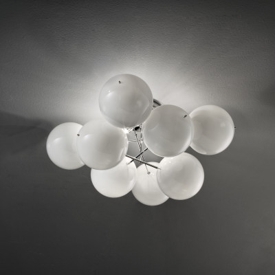Metal Lux - Atom - Atom PL 4L - Ceiling light with sphere light - White - LS-ML-255-360-02
