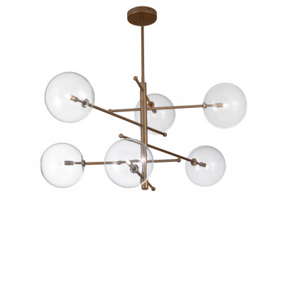 Metal Lux - Bubble - Estro SP 6L - Chandelier vintage six light - Burnished - LS-ML-267-160-04 Metal Lux - Bubble - Estro SP 6L - Chandelier vintage six light - Burnished - LS-ML-267-160-04