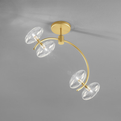 Metal Lux - Riflessi - Dolce PL 4L L50 - Ceiling lamp four light - Crystal/Gold - LS-ML-261-304-01 Metal Lux - Riflessi - Dolce PL 4L L50 - Ceiling lamp four light - Crystal/Gold - LS-ML-261-304-01
