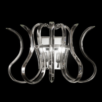 Metal Lux - Wave - Wave AP 2L - Classic modern wall lamp - Chrome/Trasparent - LS-ML-234-102