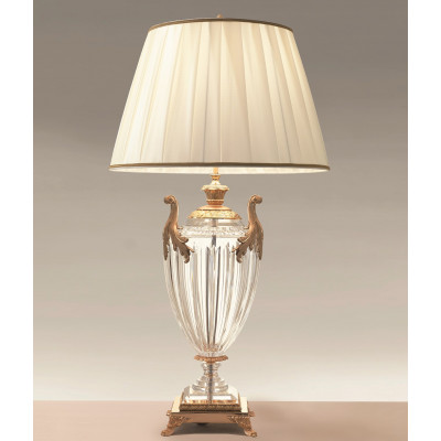 More Brands - Laudarte - Eraclea TL - Table lamp in crystal and silk - Crystal - LS-LA-eraclea-h9 More Brands - Laudarte - Eraclea TL - Table lamp in crystal and silk - Crystal - LS-LA-eraclea-h9