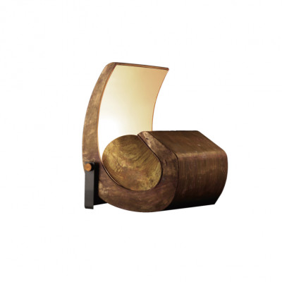 Nemo - Le Corbusier - Escargot TE - Design floor lamp - Satin brass - LS-NL-ESC-EGG-11