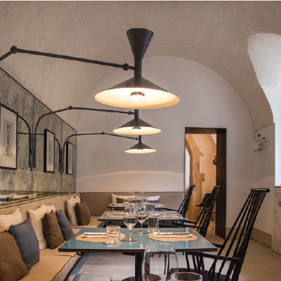 Nemo - Le Corbusier - Lampe de Marseille AP - Wall light with juctions - Black - LS-NL-LDM-ENN-31 Nemo - Le Corbusier - Lampe de Marseille AP - Wall light with juctions - Black - LS-NL-LDM-ENN-31