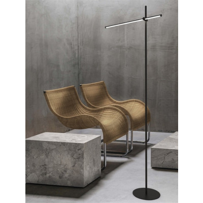 Sikrea - Essentiality - Elia PT LED - Floor lamp with slender line - Matt black - LS-SI-7210 - Warm white - 3000 K - Diffused
