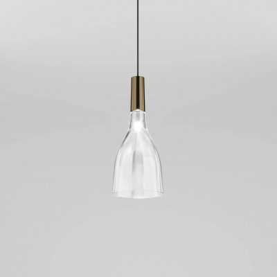 Vistosi - Retrò - Scintilla SP S LED - Modern chandelier - Polished bronze / crystal - LS-VI-SCINTSP000011BH-CRTRL231CE - Super warm - 2700 K - Diffused Vistosi - Retrò - Scintilla SP S LED - Modern chandelier - Polished bronze / crystal - LS-VI-SCINTSP000011BH-CRTRL231CE - Super warm - 2700 K - Diffused