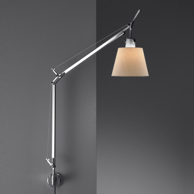 Artemide - Tolomeo - Tolomeo AP Basculante - Applique Fabriqué en Italie - Aluminium / parchemin - LS-AR-0947010A-S1