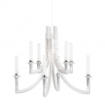 Kartell - House Lights - Khan SP - Suspension huite lumières - Cristal - LS-KA-G9550B4 Kartell - House Lights - Khan SP - Suspension huite lumières - Cristal - LS-KA-G9550B4