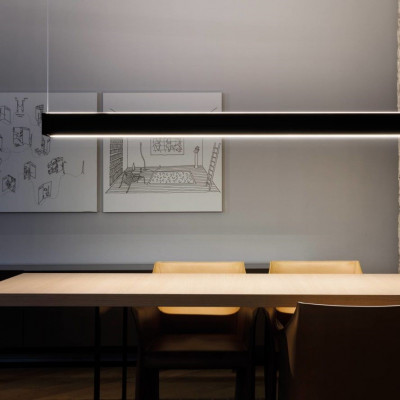 Nemo - Geometrica - Tru horizontal down+down SP LED - Suspension avec éclairage vers le bas - Noir - LS-NL-TRU-LNN-57 - Blanc chaud - 3000 K - Diffuse Nemo - Geometrica - Tru horizontal down+down SP LED - Suspension avec éclairage vers le bas - Noir - LS-NL-TRU-LNN-57 - Blanc chaud - 3000 K - Diffuse