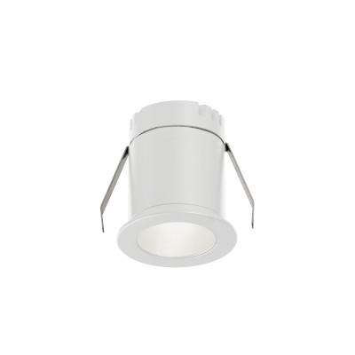 ACB - Illuminazione tecnica - Dot FA LED - Faretto a incasso da parete e soffitto rotondo - Bianco - LS-AC-E3949000B - Bianco caldo - 3000 K - 38°