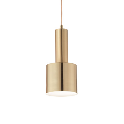 Ideal Lux - Calice - Holly SP1 - Lampada a sospensione a cilindro - Ottone Satinato - LS-IL-231570 Ideal Lux - Calice - Holly SP1 - Lampada a sospensione a cilindro - Ottone Satinato - LS-IL-231570